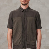 Loose Fit S/S Cotton/Linen Shirt Mud