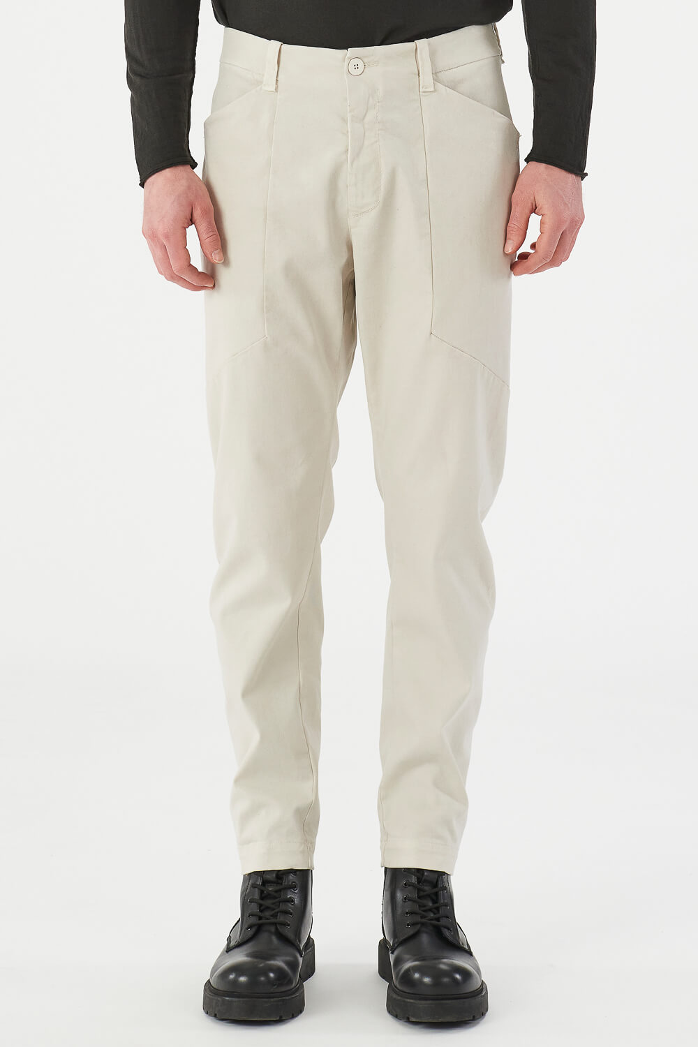 Tencel/Modal Stretch Regular Fit Trousers Beige