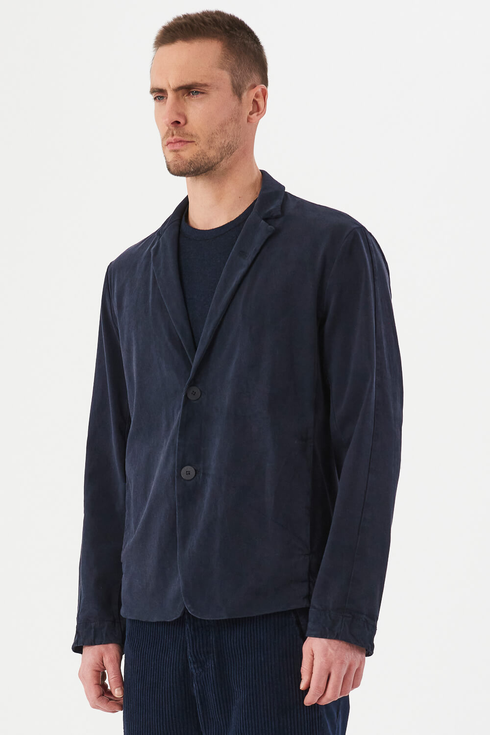 Tencel/Modal Stretch Blazer Blue