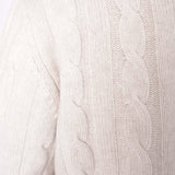 Cable Roll Neck Sweater Beige