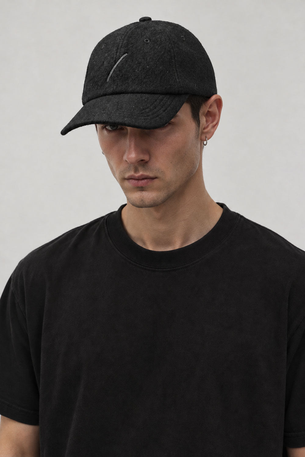 Cap W 69 Wool Slash Logo Black