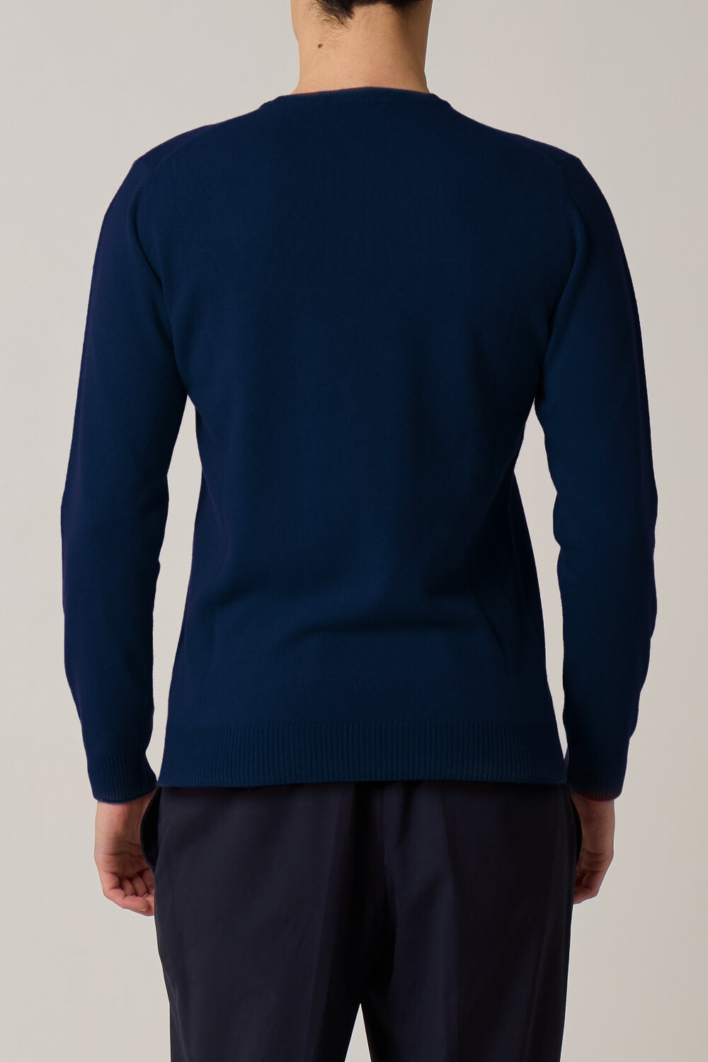 Cashmere Blend Crewneck Sweater Navy