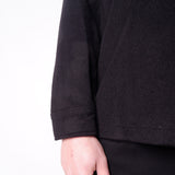 Cashmere Blend Front Pocket Overshirt Black