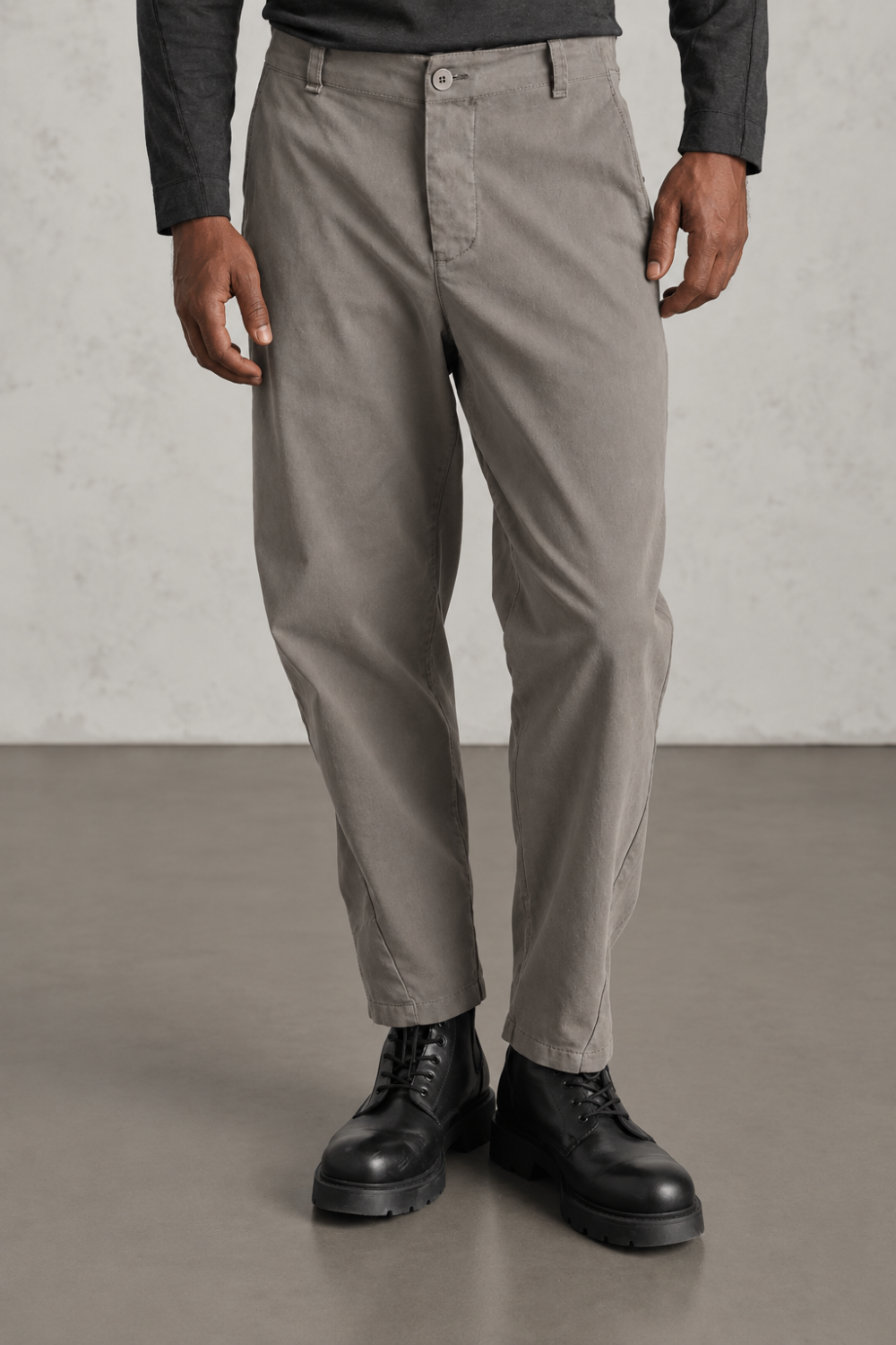 Loose-Fit Tencel/Stretch Modal Trousers Clay