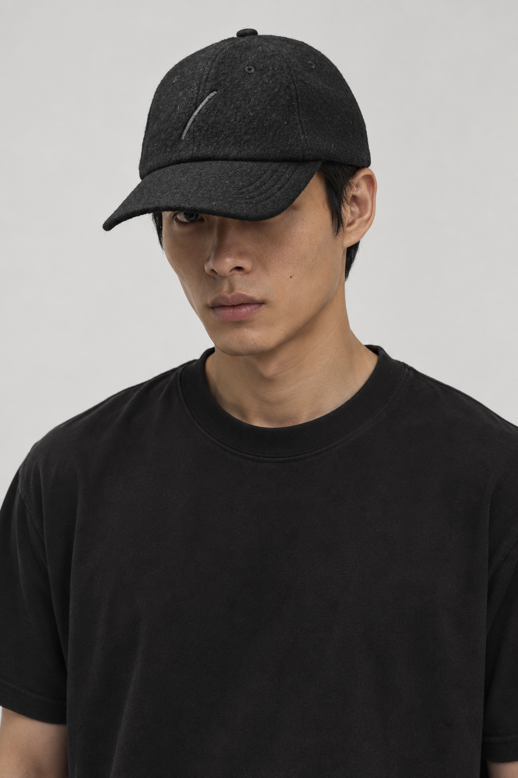 Cap W 69 Wool Slash Logo Black