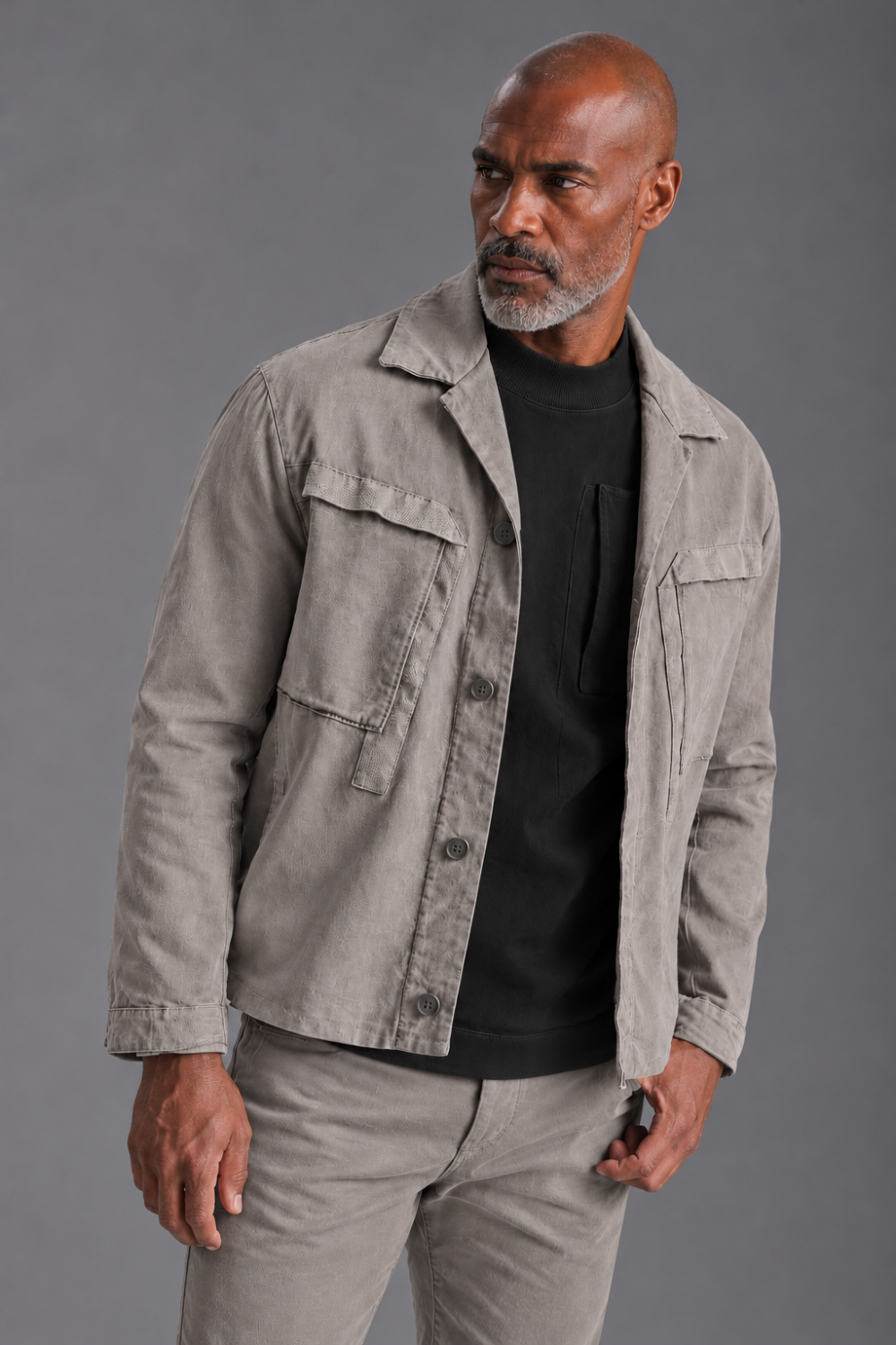 Regular-Fit Jacket/Overshirt In Tencel/Stretch Modal Clay