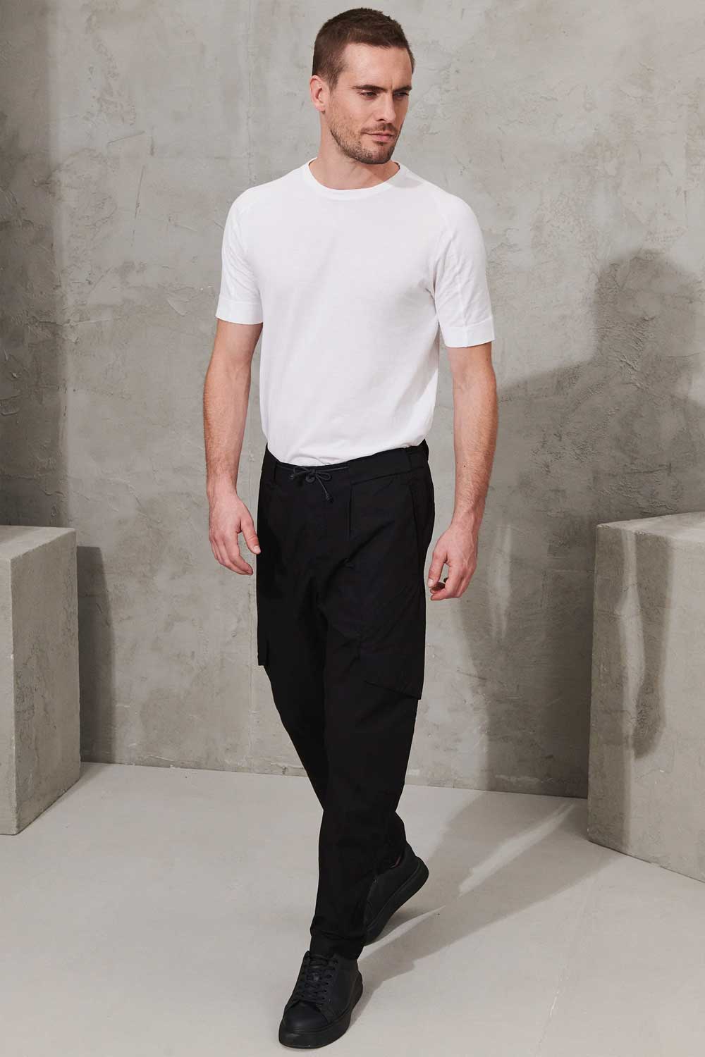 Cotton Cargo Pants Black