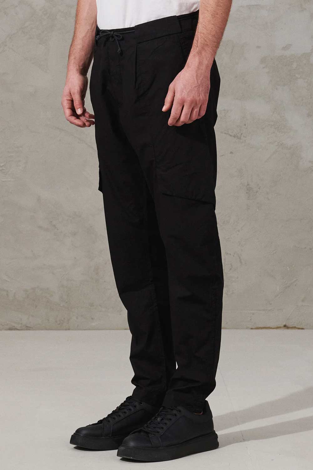 Cotton Cargo Pants Black