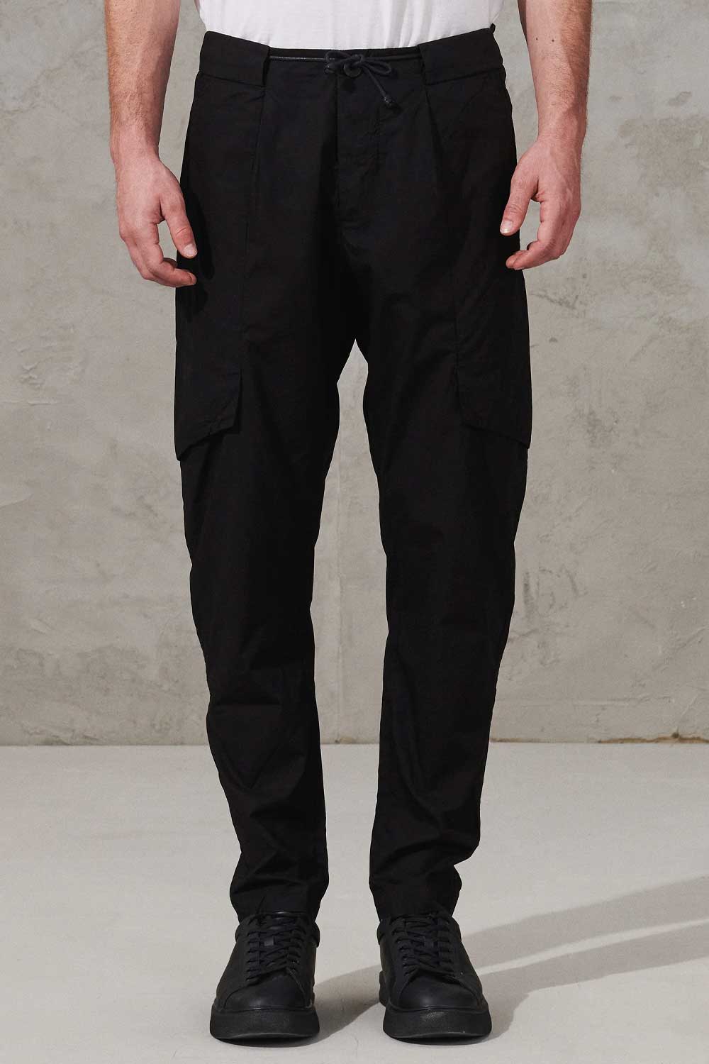 Cotton Cargo Pants Black