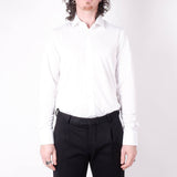 Cotton Stretch Tech Button-Up Shirt White