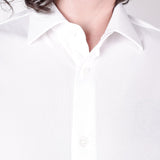 Cotton Stretch Tech Button-Up Shirt White