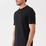 Cotton T-Shirt W/ Knitted Insert Black