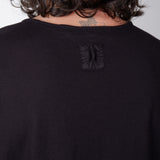 Crew Neck Stitch Detail T-Shirt Black