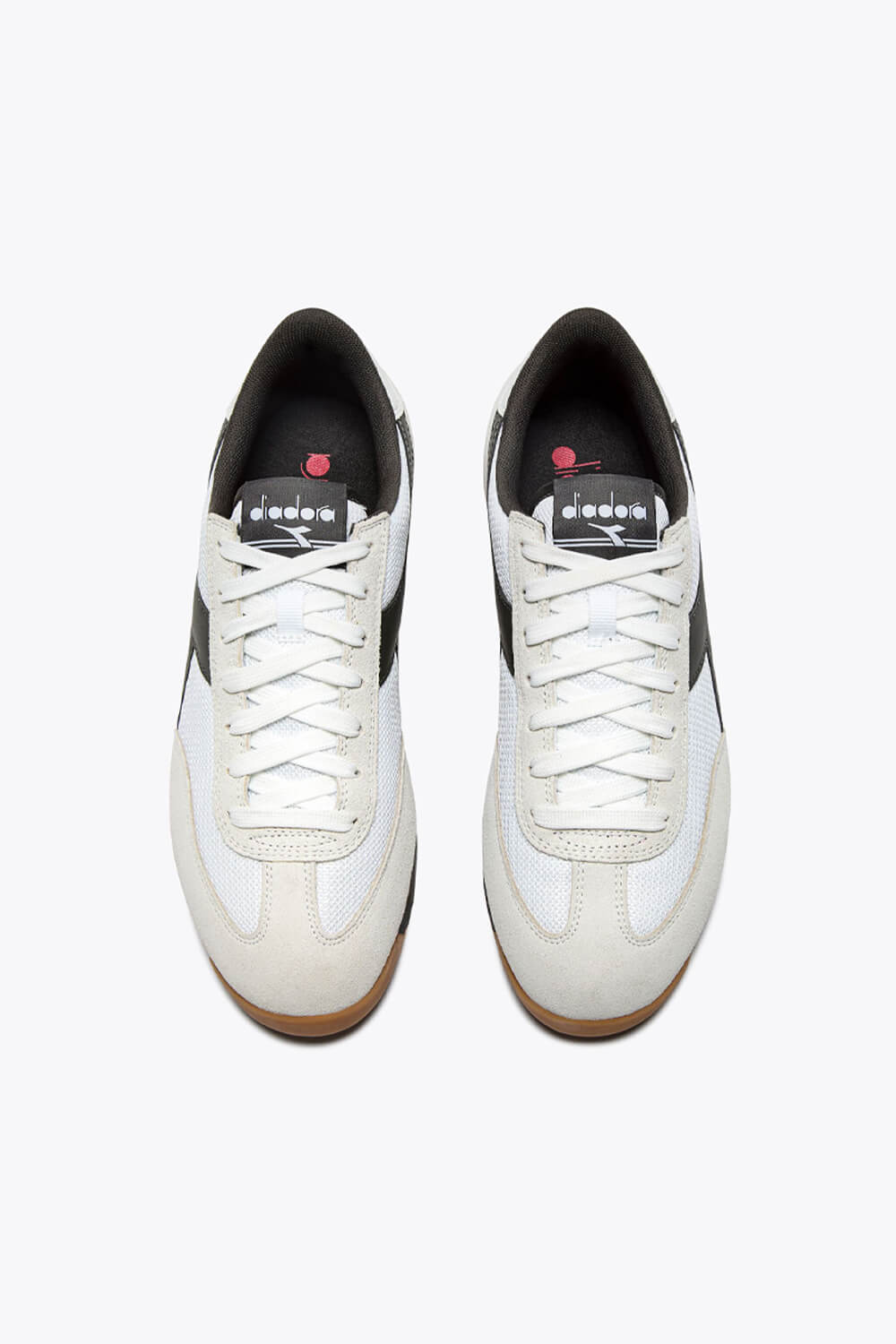 Cross Low-Profile Suede Sneaker White/Black