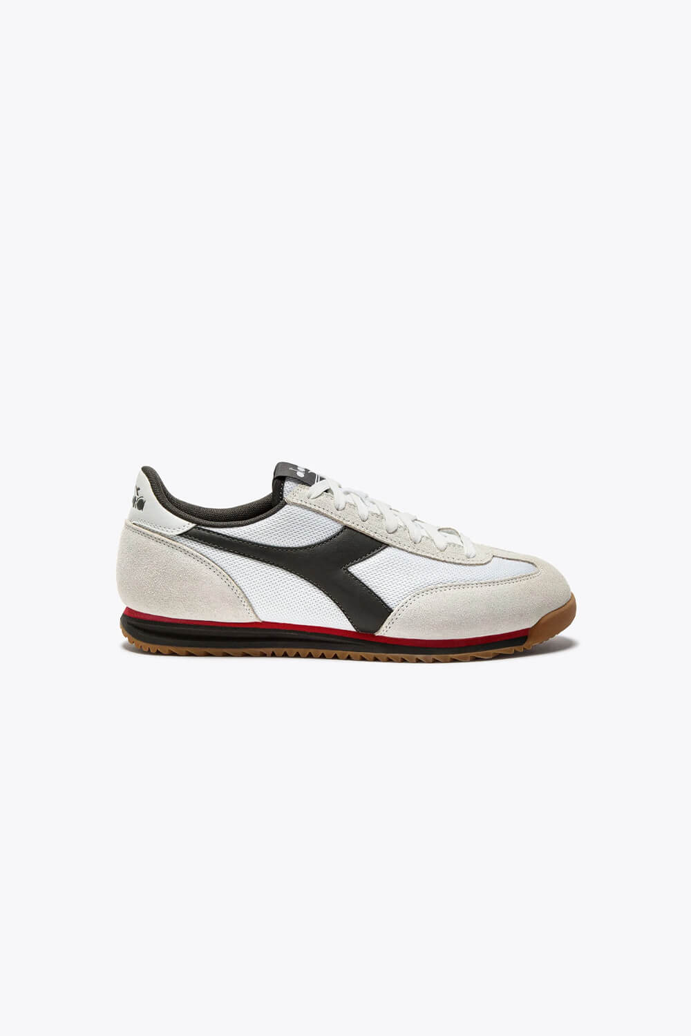 Cross Low-Profile Suede Sneaker White/Black