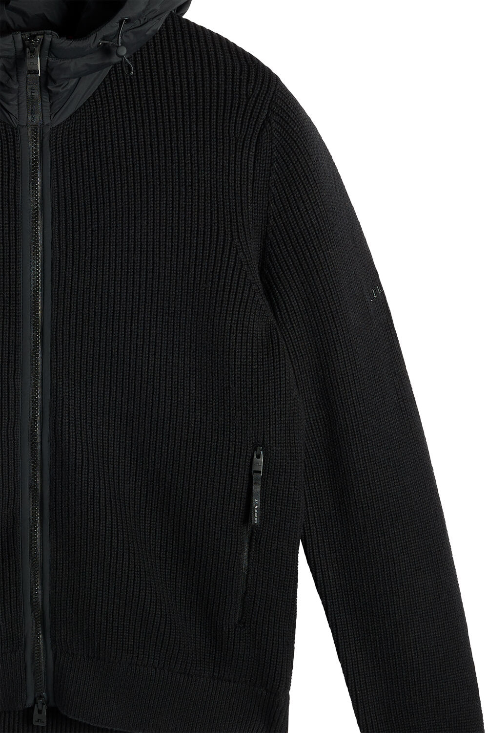 Dorin Knit Hood Hybrid Jacket Black