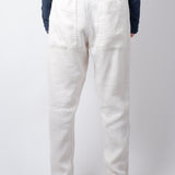 Stretch Linen Cropped Trousers Ice