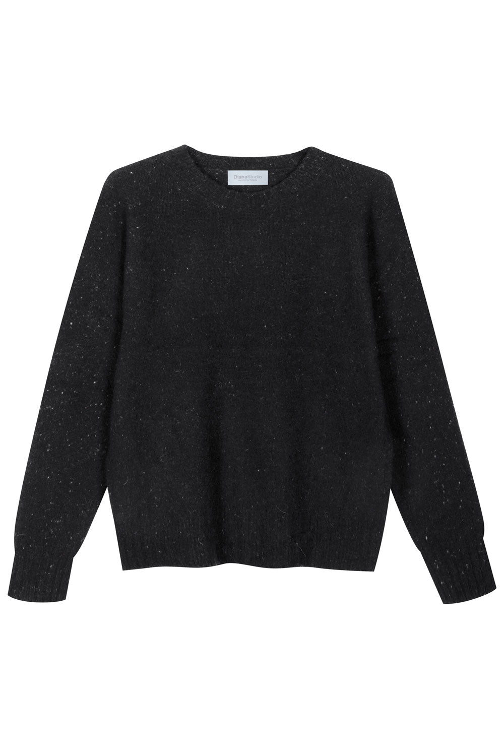 Eco Mohair Round Neck Sweater Black