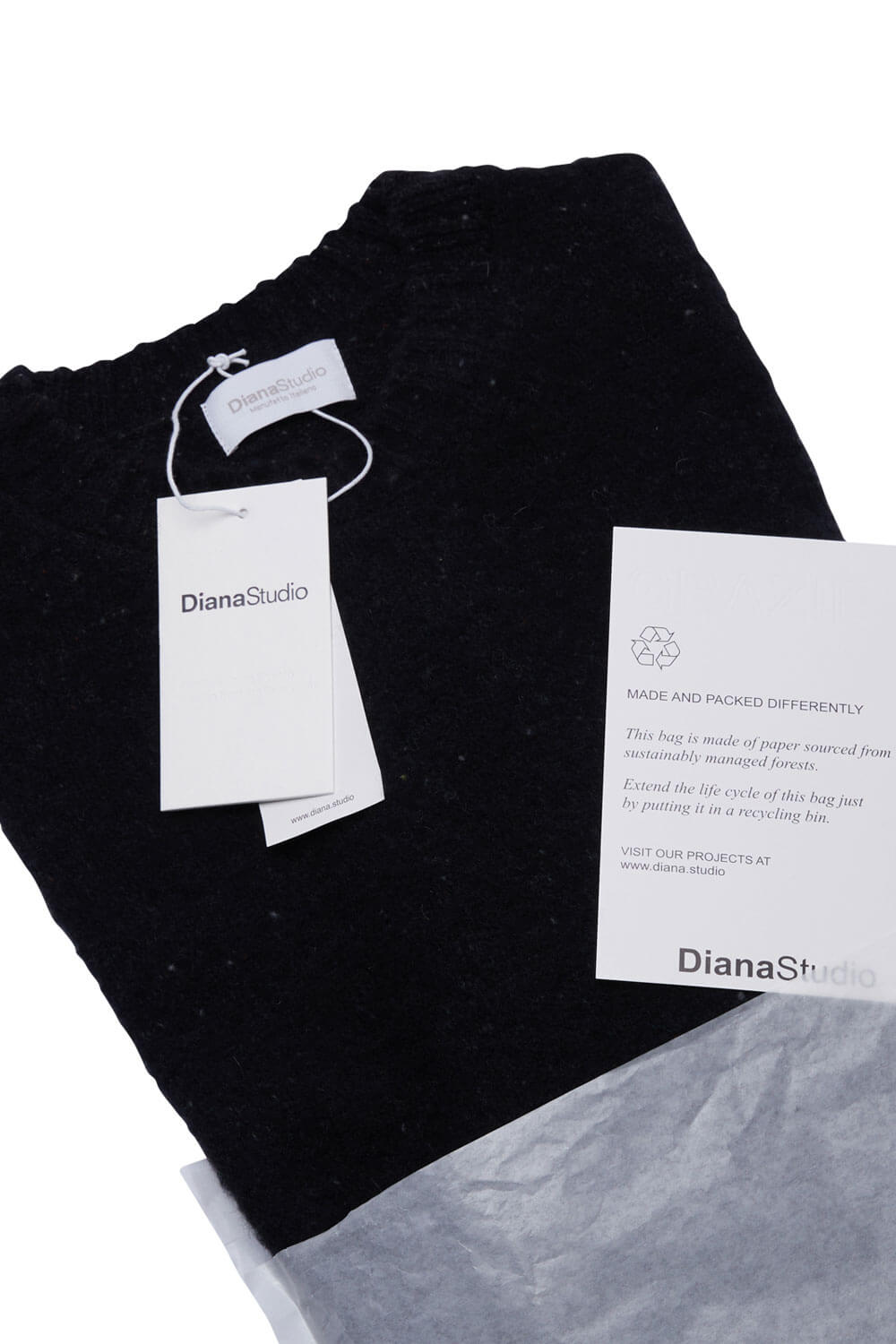 Eco Mohair Round Neck Sweater Black