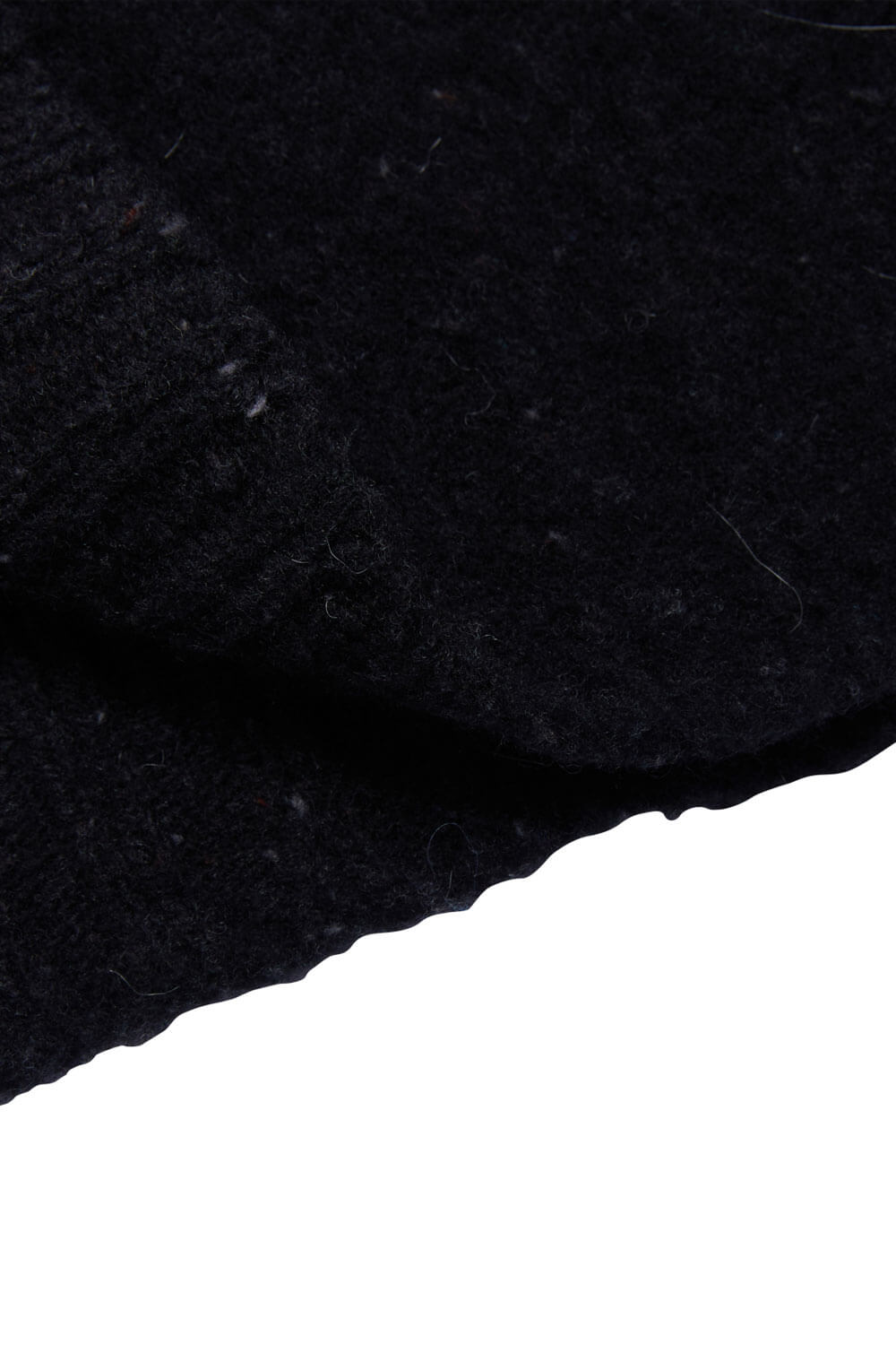 Eco Mohair Round Neck Sweater Black