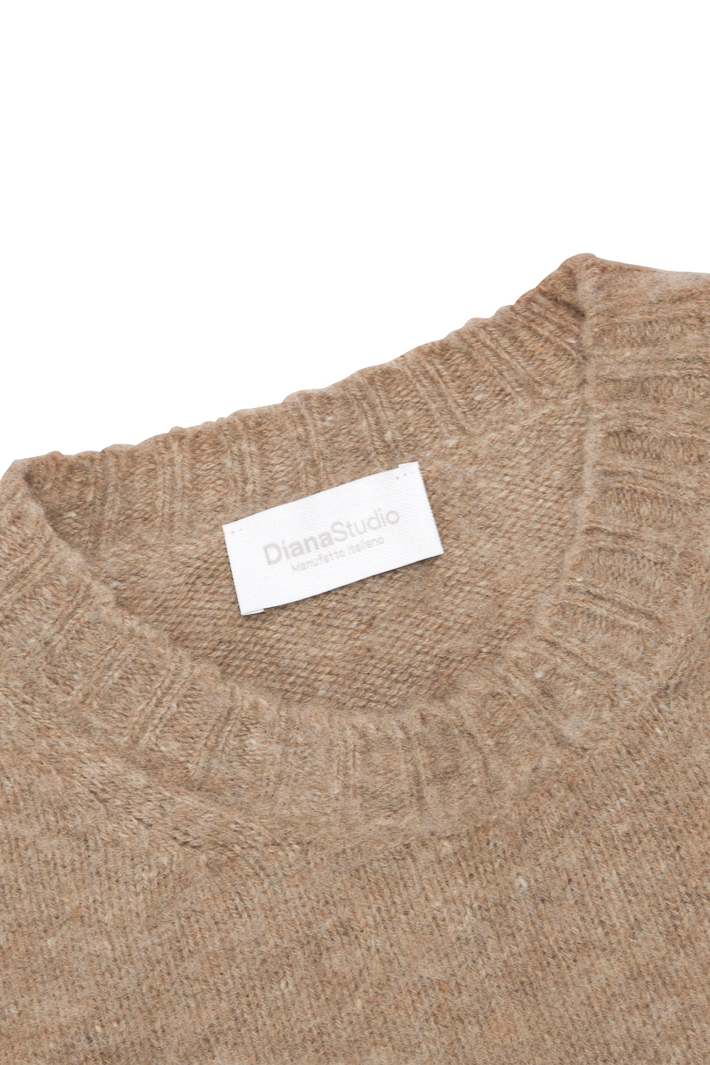 Eco Mohair Round Neck Sweater Camel