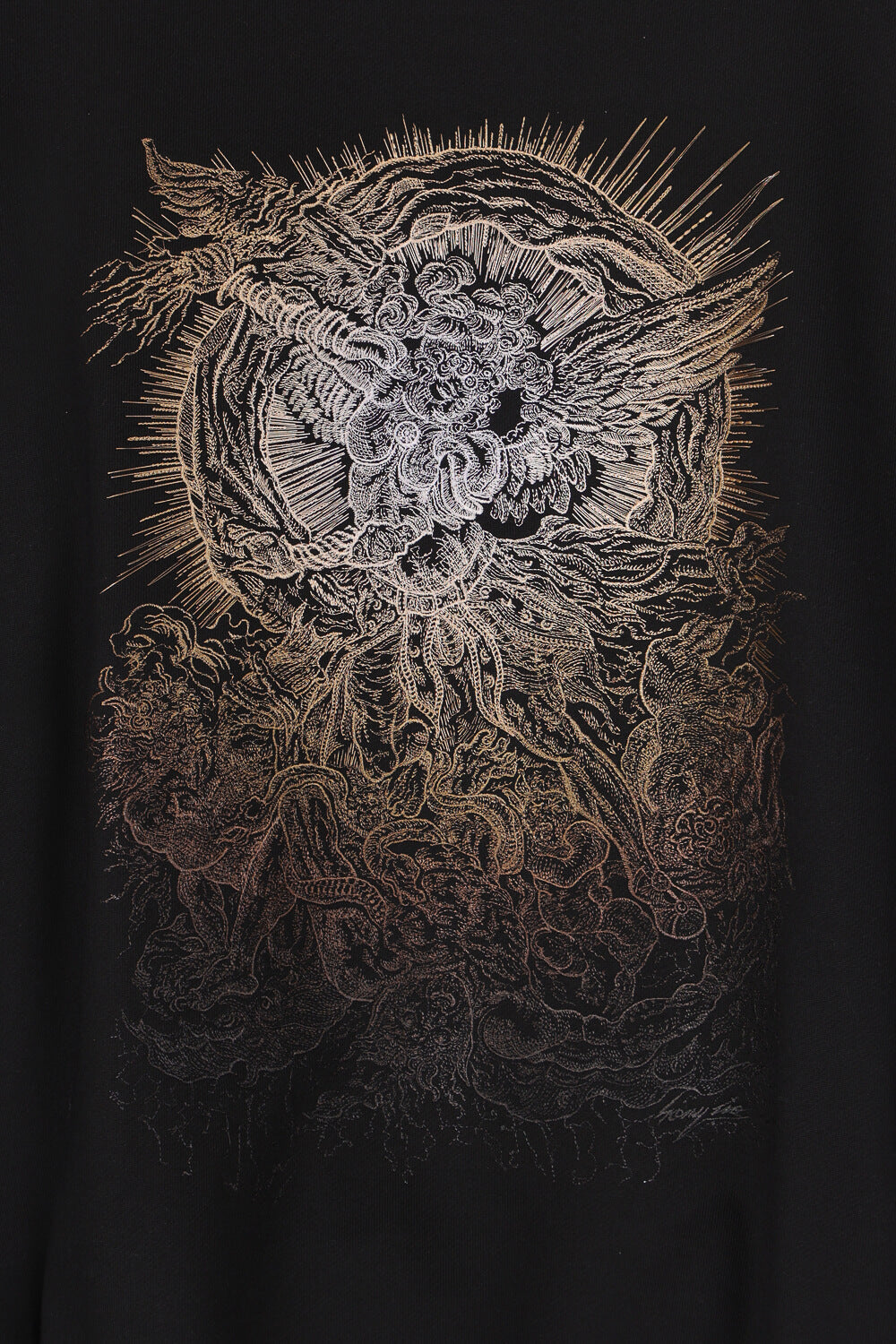 Embroidered Sleeveless Crewneck Sweatshirt Black