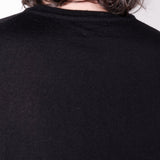 Extra Fine Merino Wool Round Neck T-Shirt Black