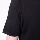 Extra Fine Merino Wool Round Neck T-Shirt Black