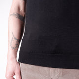 Extra Fine Merino Wool Round Neck T-Shirt Black