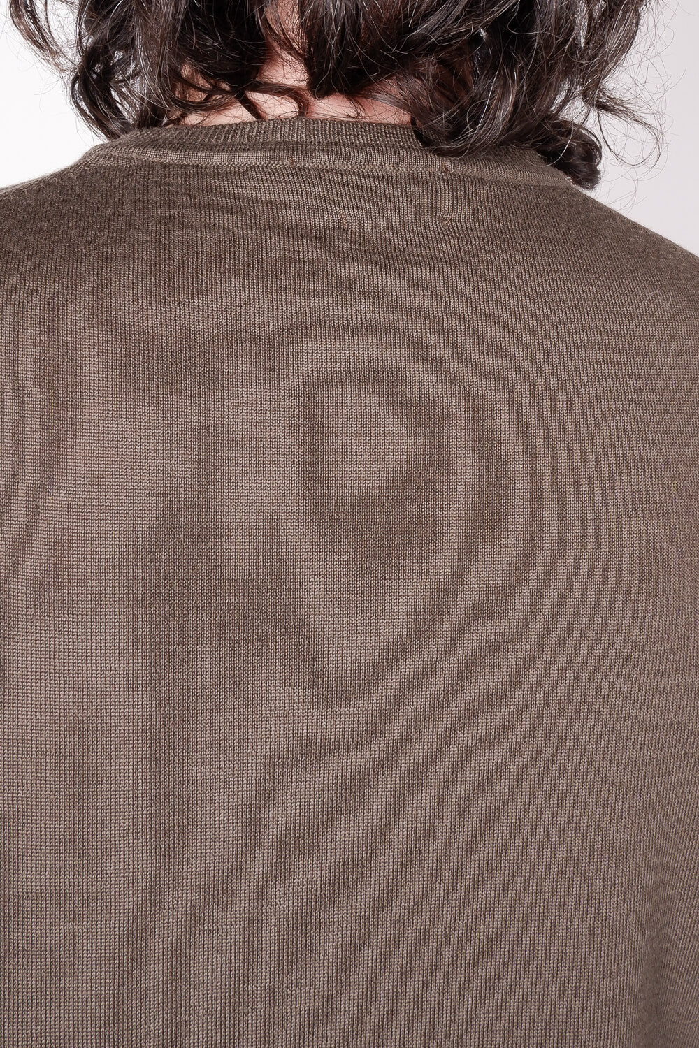 Extra Fine Merino Wool Round Neck T-Shirt Khaki