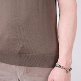 Extra Fine Merino Wool Round Neck T-Shirt Khaki