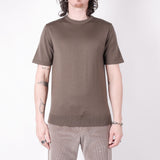 Extra Fine Merino Wool Round Neck T-Shirt Khaki