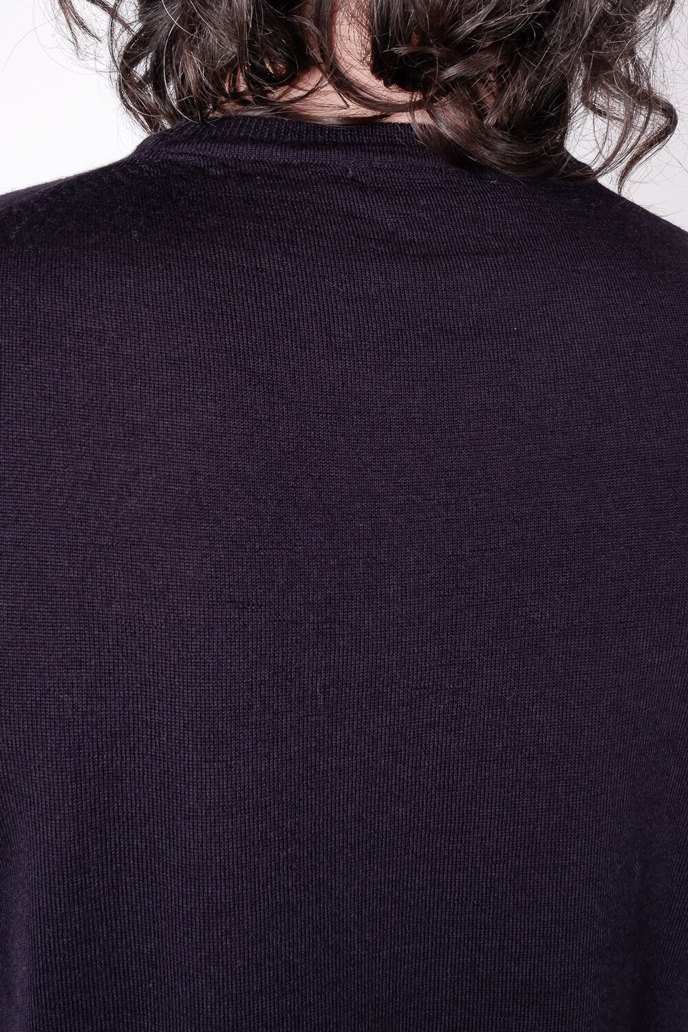 Extra Fine Merino Wool Round Neck T-Shirt Navy