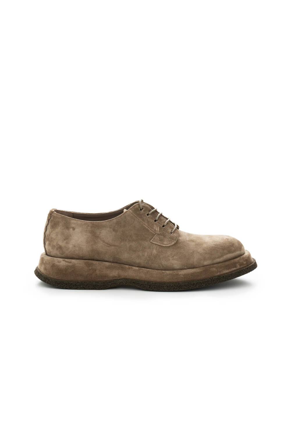 Chunky Suede Derby Shoe Dark Sand