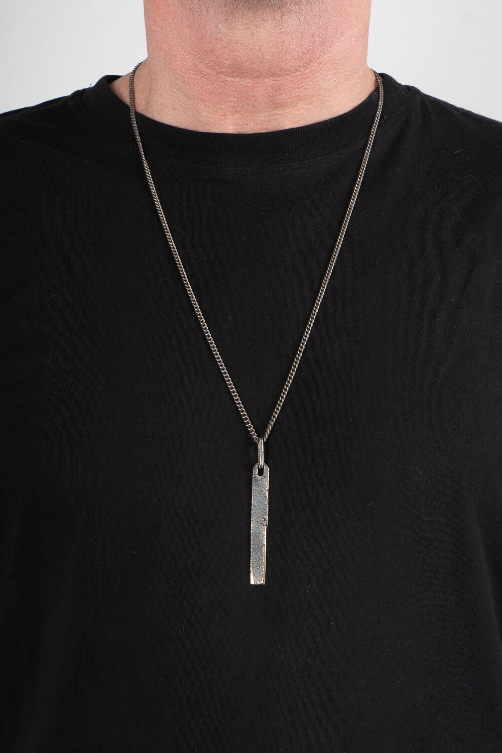 Fabric Necklace Silver W/ 9kt Gold Detail