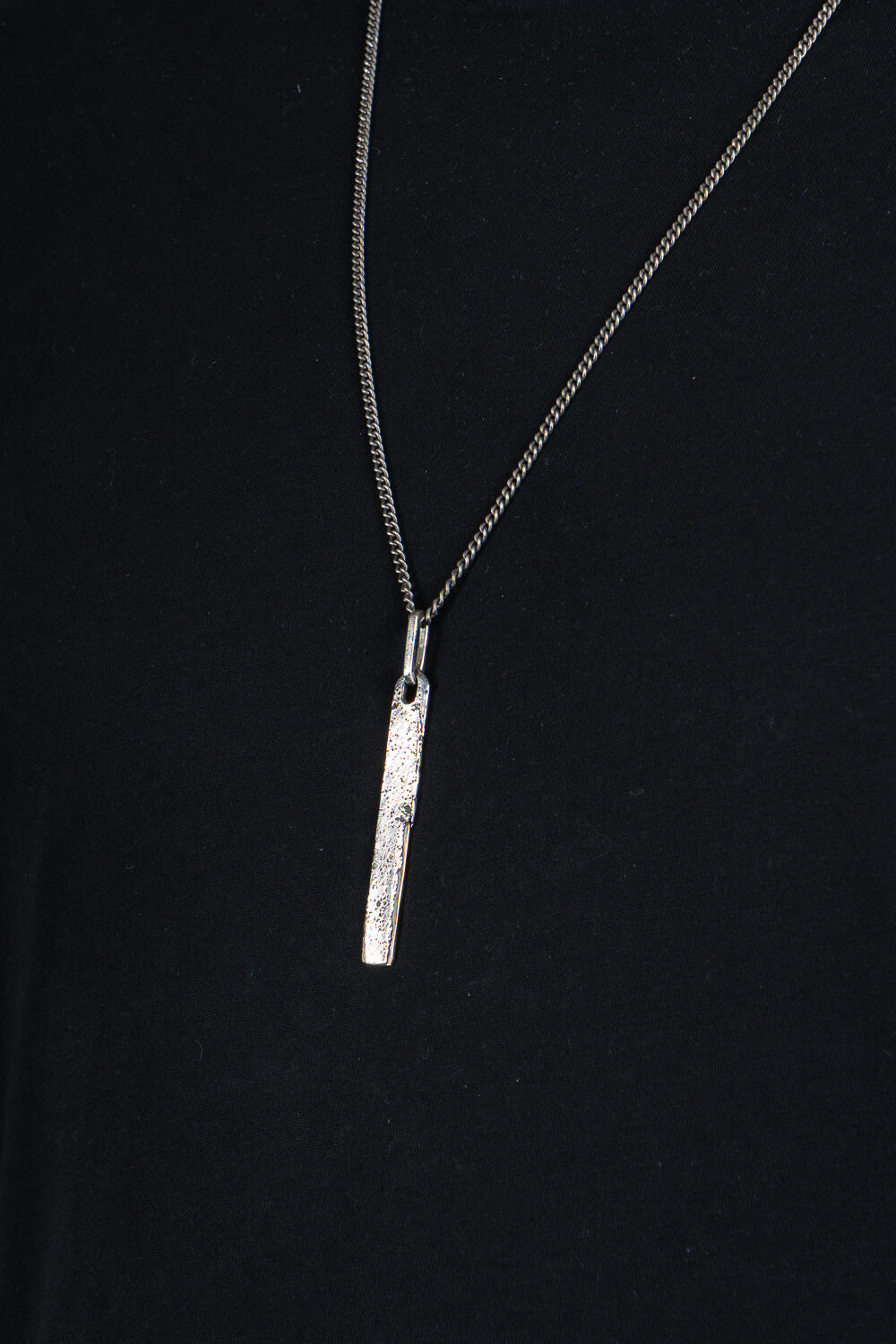 Fabric Necklace Silver W/ 9kt Gold Detail
