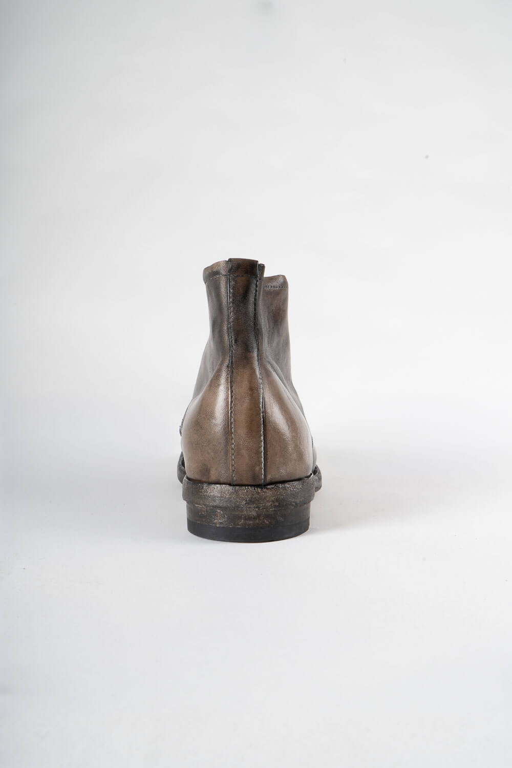 Fade Effect Italian Bufallo Leather Boot Black/Brown