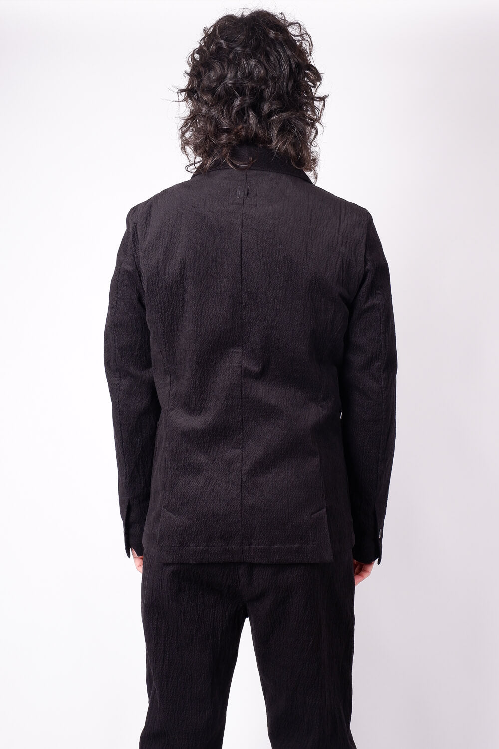 Felt Cotton Blazer Black