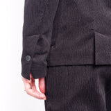 Felt Cotton Blazer Black