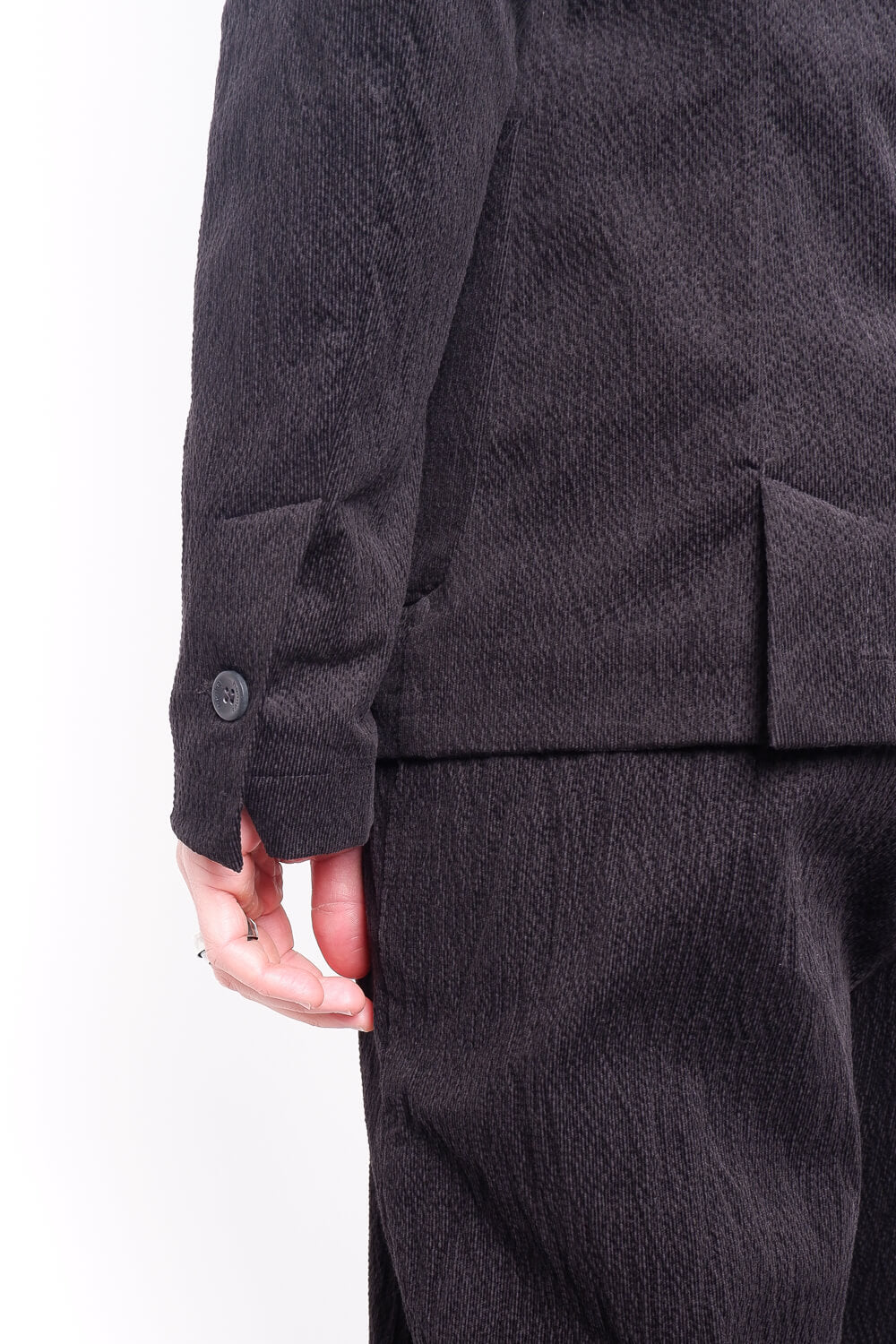 Felt Cotton Blazer Black