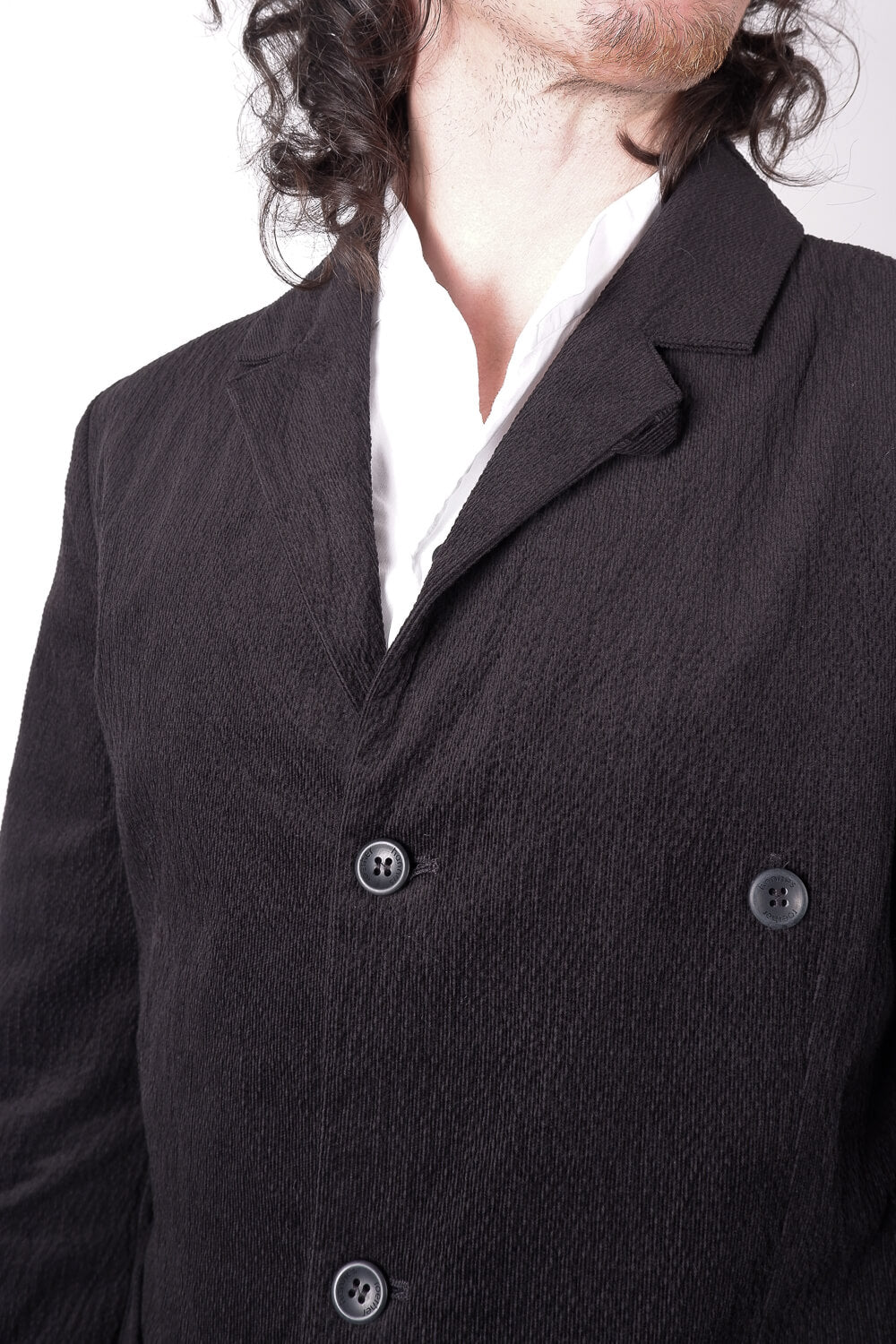 Felt Cotton Blazer Black