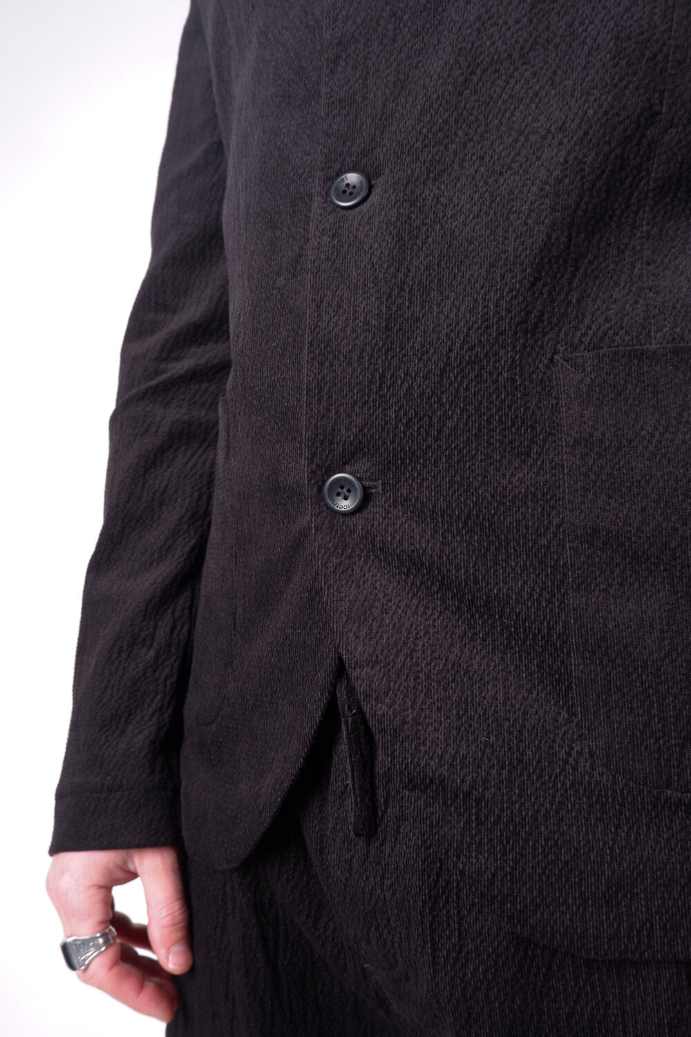 Felt Cotton Blazer Black