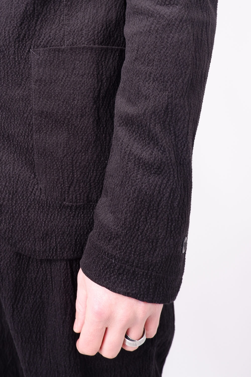 Felt Cotton Blazer Black