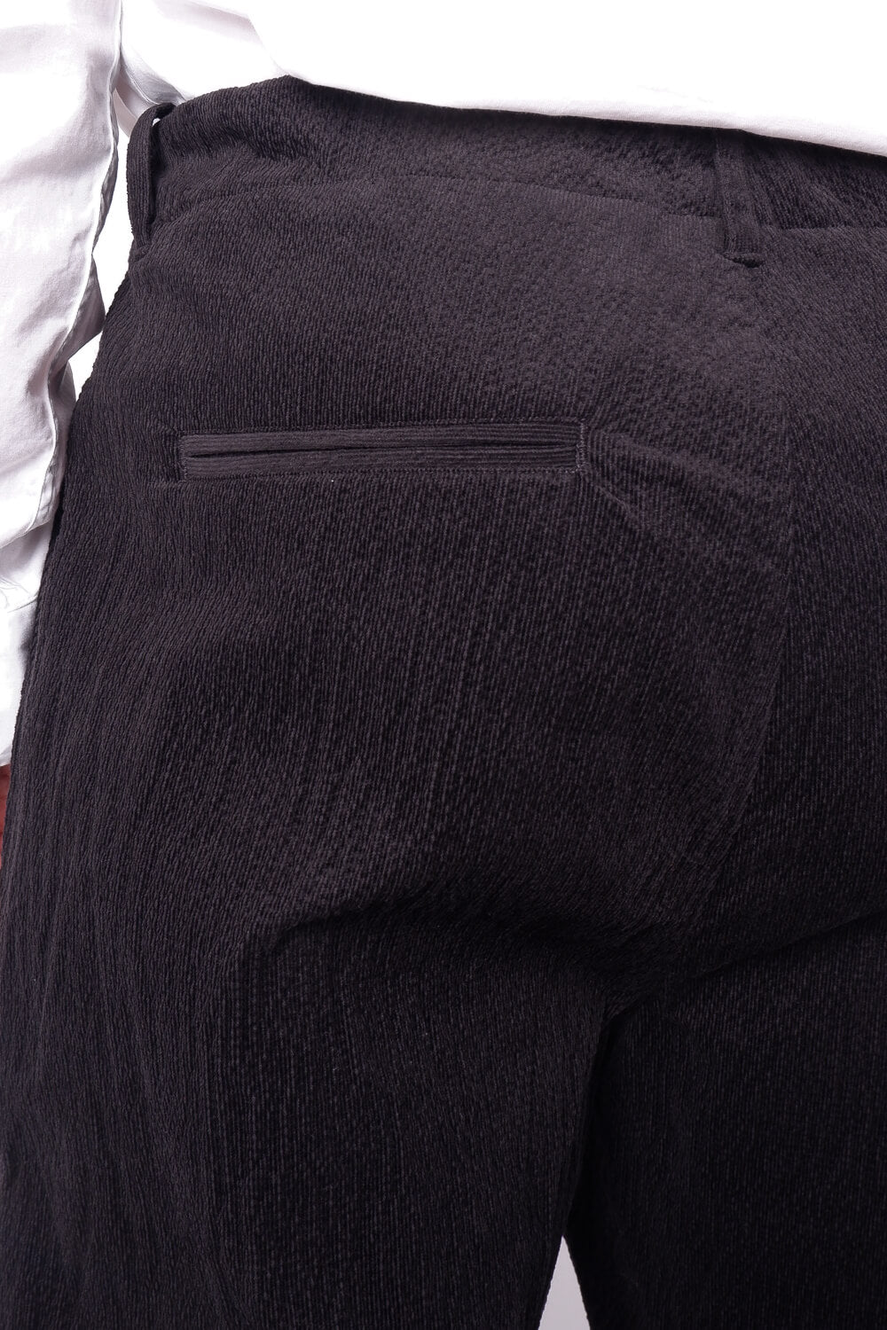 Felt Cotton Trousers Black