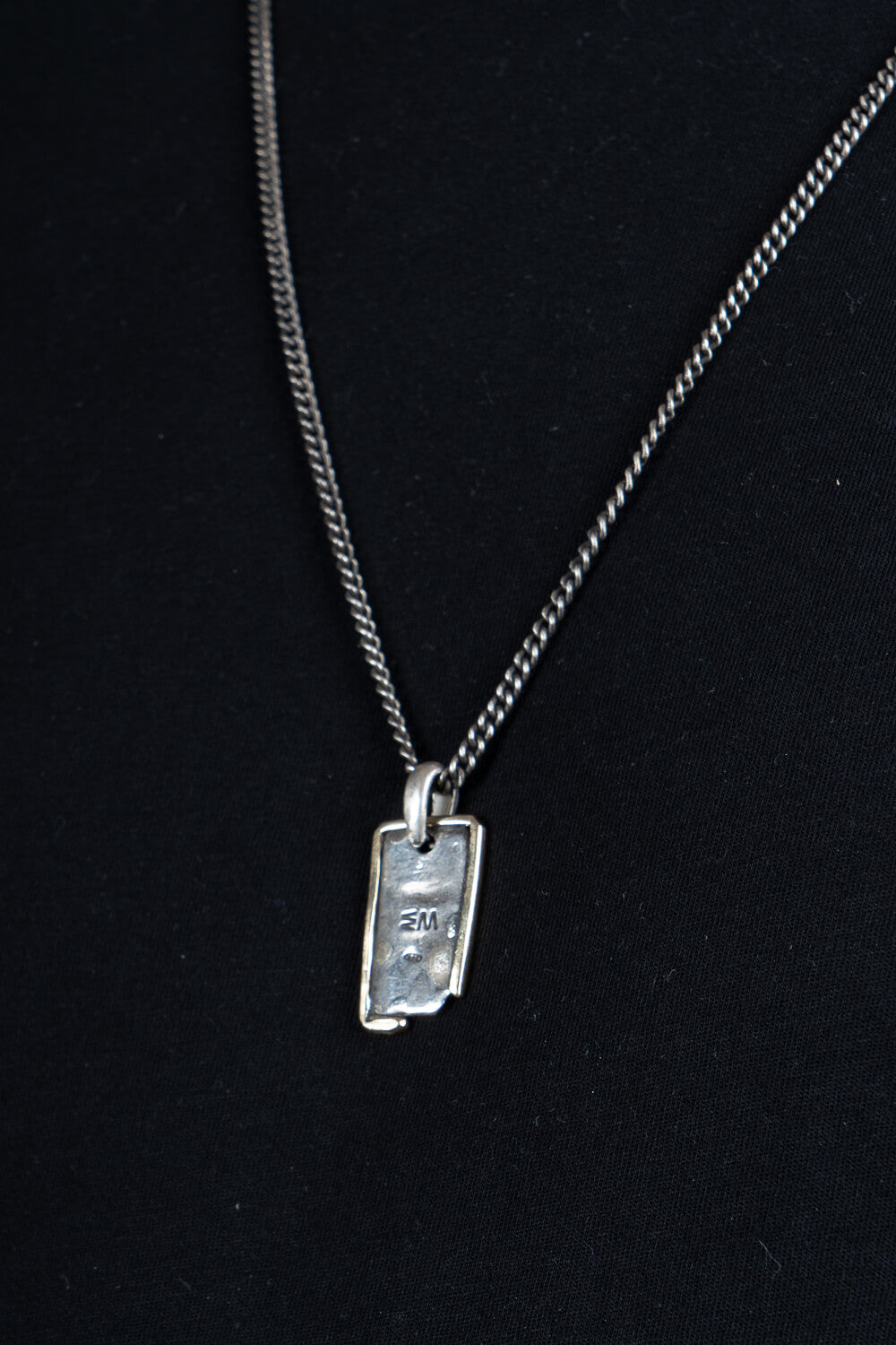Frame Necklace Silver W/ 9kt Gold Detail