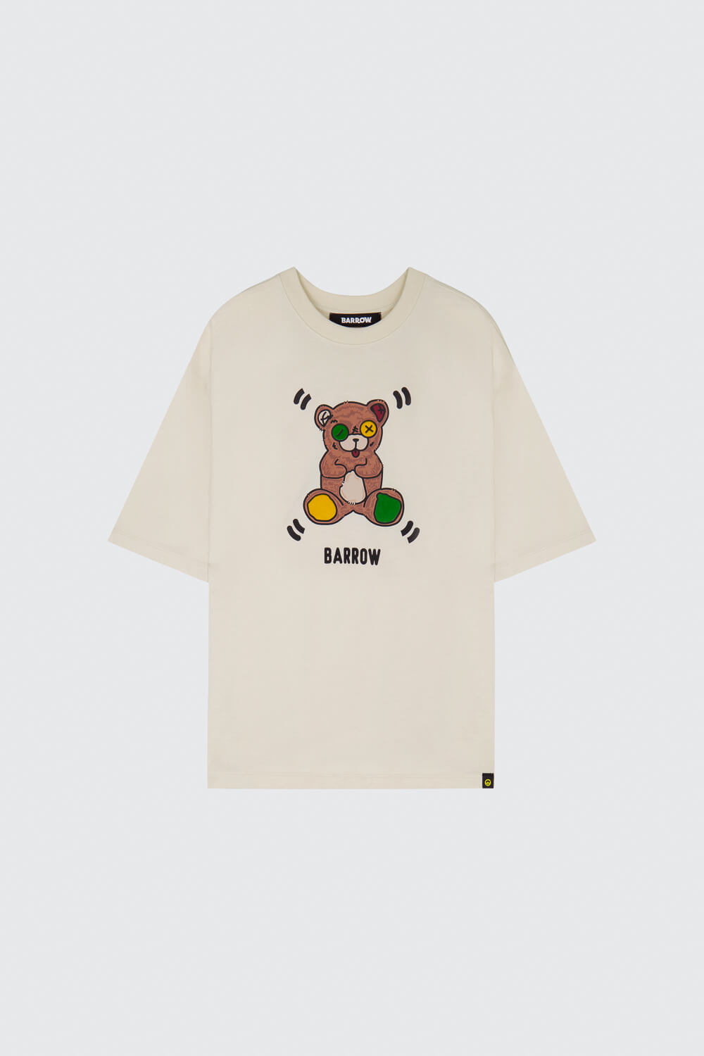 Front Print Big Teddy T-shirt Beige