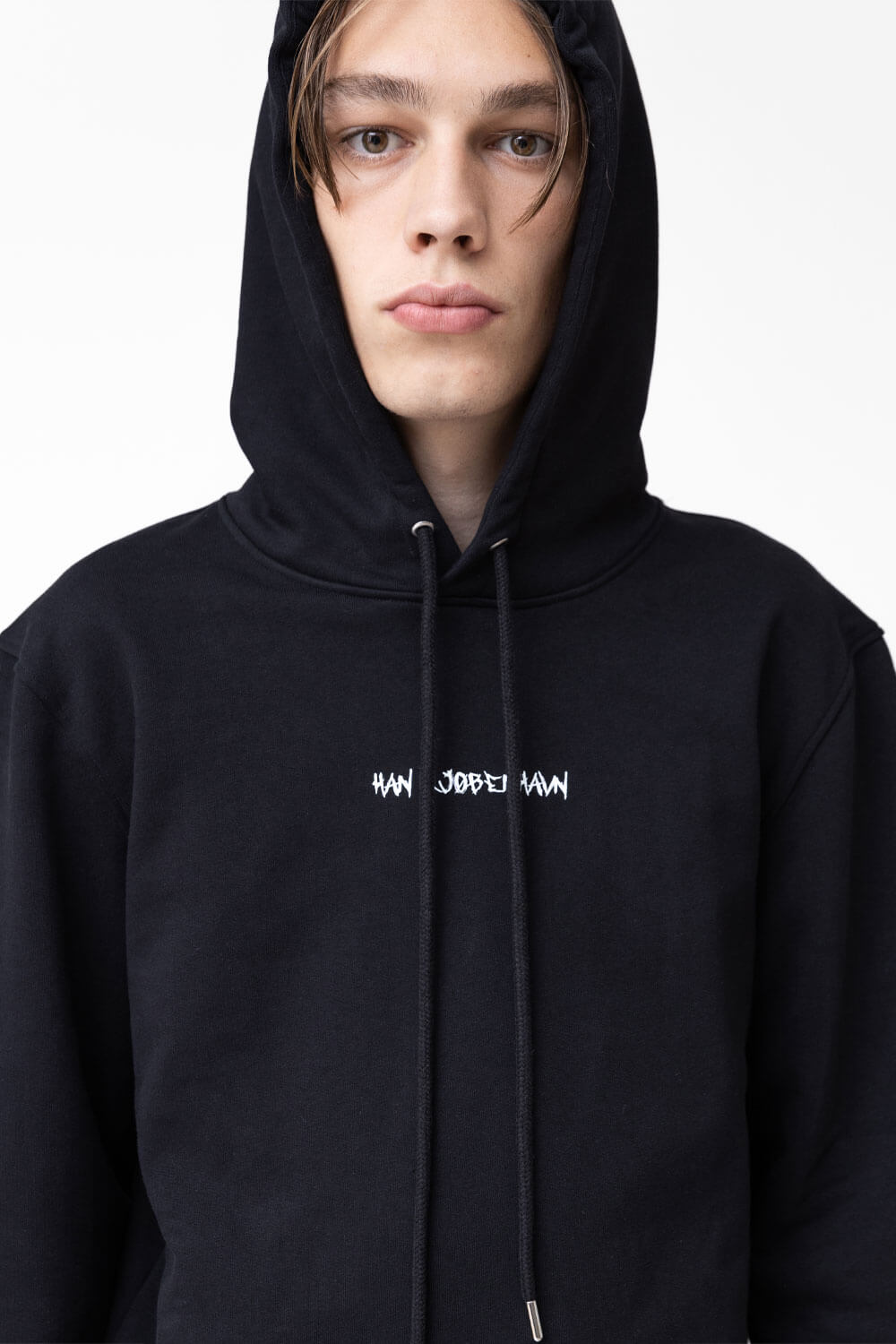 Graphic Font Hoodie Black