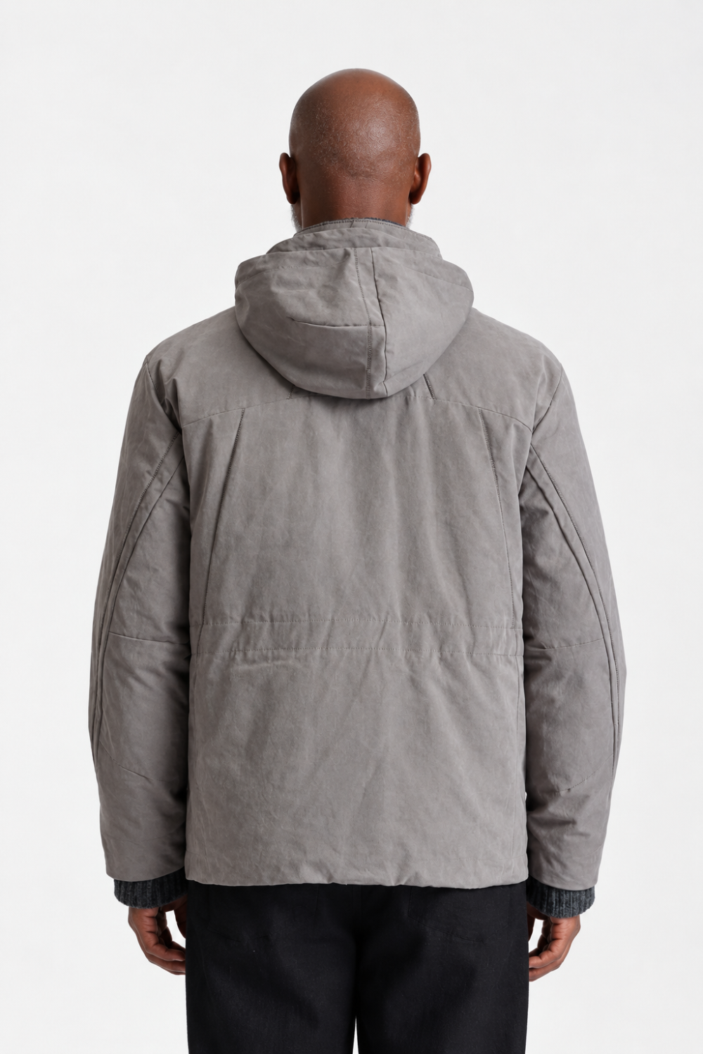 Quilted Utility Down Jacket W/ Virgin Wool Collar Clay