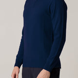 Half-Zip Cashmere Blend Sweater Navy