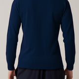 Half-Zip Cashmere Blend Sweater Navy